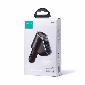 Įkroviklis automobilinis Joyroom (JR-CL21) 4in1 (2xUSB-C; 1xUSB; 150W) juodas