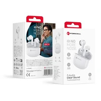 FORCELL F-AUDIO Clear Sound belaidės ausinės Bluetooth TWS baltos