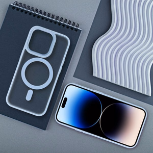 Dėklas telefonui MATTE MAG COVER, suderinamas su MagSafe IPHONE 16 Pro, mėlynas