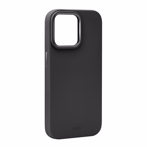 Puro Icon Mag Pro magnetinis silikoninis dėklas telefonui iPhone 15 Pro - juodas