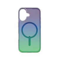 ZAGG Milan Snap dėklas telefonui su Magnetiniu iPhone 16 - žalia/violetinė