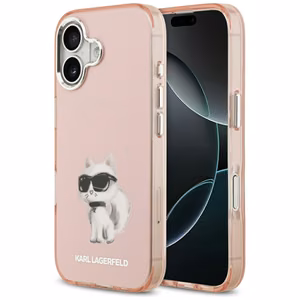 Karl Lagerfeld IML Aquarelle Choupette & Logo MagSafe iPhone 17 Case - Pink