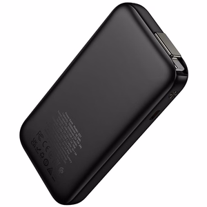 Išorinė baterija Hoco 10000 mAh QC PD 20W su ištraukiamu USB C laidu Q51 juoda