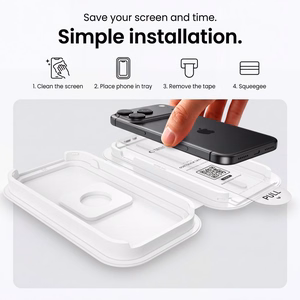 Tech-Protect OneTouch Set+ grūdinto stiklo apsauga, skirta iPhone 18 Pro / 17 Pro, 2 vnt.