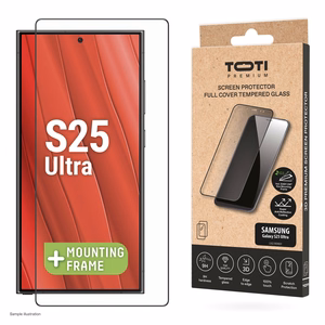 PREMIUM visą ekraną dengiantis 3D grūdinto stiklo apsauginis stikliukas Samsung Galaxy S25 Ultra