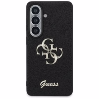 Guess dėklas Fixed Glitter Big 4G Metal Logo for Samsung Galaxy S26 juodas