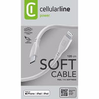 Cellularline Soft laidas - USB-C to Lightning laidas MFi certified 1.2 m (grey)