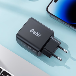 Greitas GaN 35W PD įkroviklis 2x USB C Acefast A49 - juodas