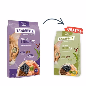 BOSCH Sanabelle Adult Ostrich & Blueberries - sausas kačių maistas - 2kg