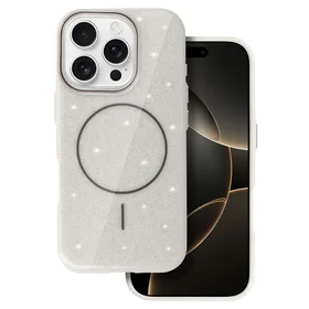 Magnetinis Itin Plonas Blizgus dėklas Iphone 13 Pro sidabrinė