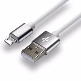 everActive USB kabelis 1 m - Baltas, silikoninis, greito įkrovimo palaikymas, 2,4 A - CBS-1MW