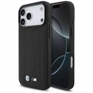BMW M Quilted Logo MagSafe dėklas telefonui iPhone 17 Pro Max - juodas