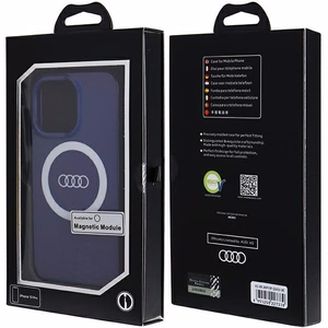 Audi IML Didelis Logotipas Magnetinis dėklas telefonui iPhone 13 Pro / 13 - mėlynas