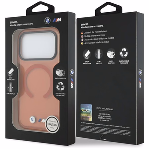 BMW M IML Shockproof Metal Logos MagSafe Dėklas for iPhone 17 Pro - Pro oranžinis