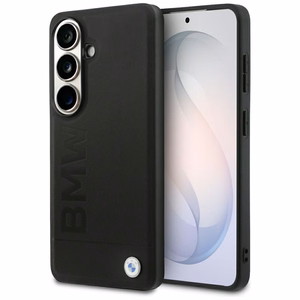 BMW Leather Hot Stamp MagSafe dėklas skirtas Samsung Galaxy S26 Plus juodas