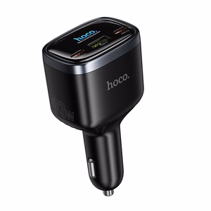 Automobilinis įkroviklis Hoco Z70, USB-A + 2 × USB-C, PD QC3.0, 93 W, juodas