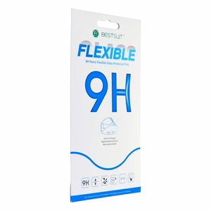 LCD apsauginis stikliukas Bestsuit Flexible Hybrid Glass 9H Xiaomi 13T pritaikytas dėklui juodas
