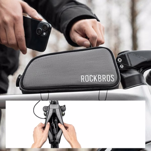 Rockbros 30120045003 ROAD TO SKY bicycle bag for the top frame tube, waterproof, 0.7L - gray