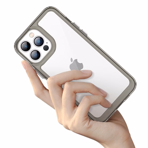 Outer Space dėklas iPhone 12 Pro Max kietas dangtelis su geliniu rėmu raudona