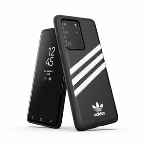 Adidas OR formuotas PU dėklas Samsung Galaxy S20 Ultra - juodas ir baltas