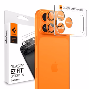 Spigen Optik Pro XL kameros objektyvo stiklas iPhone 17 Pro Max - Oranzinis