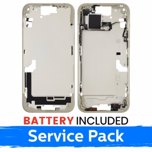 Mid-Frame Housing Apple iPhone 15 Plus Mid-Frame Housing + Battery / Yellow / (Service Pack)