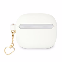 Guess GUA3LSCHSH AirPods 3 dėklas baltas silikoninis Charm Heart kolekcija