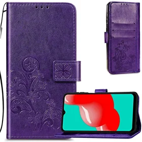 Dėklas Flower Book Samsung A165 A16 4G/A166 A16 5G violetinis