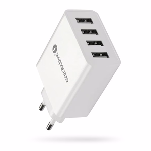 Tinklo įkroviklis EVERACTIVE SC-400 4× USB 5 A, baltas
