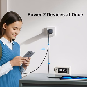 Unitek GaN tinklo įkroviklis 45W 2x USB-C PD 3.0 QC