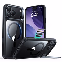ESR Classic Hybrid Kickstand Magnetinis dėklas telefonui iPhone 17 Pro Max - skaidrus juodas