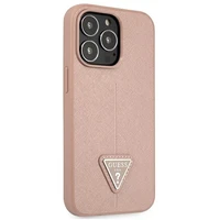 Guess GUHCP13XPSATLP iPhone 13 ProMax 6,7" rožinis/rožinis dėklas SaffianoTriangle Logo