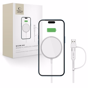 Tech-Protect QI15W-A44 Магнитное беспроводное зарядное устройство с MagSafe - белый