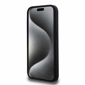 Karl Lagerfeld silikoninis Karl&Choupette magnetinis dėklas telefonui iPhone 15 Pro - juodas