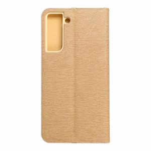 Флип-чехол для Samsung S21 FE Luna Book Gold золотой
