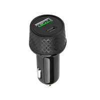 Forever automobilinis įkroviklis 1xUSB 2,4A + 1xUSB-C PD 45W LA-04 juodas