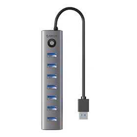Orico CL7U USB-C į 7x USB 3.0 Hub adapteris (pilkas)