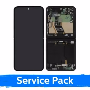 LCD-дисплей совместимый с Samsung F761 Z Flip7 FE (внутренний) с рамкой / чёрный / (Service Pack)