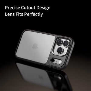 Rock Guard serijos dėklas telefonui Iphone 17 Pro Max skaidrus-juodas