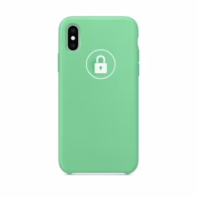 Dėklas "Silicone Case" skirtas iPhone X (XS) / Spearmint / su įpakavimu