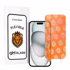 Tel Protect Best lankstus hibridinis grūdintas stiklas IPHONE 15/15 PRO