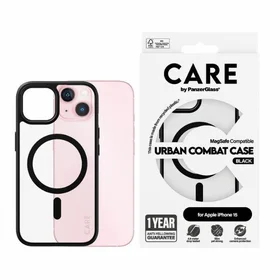 CARE by PanzerGlass Urban Combat Magnetinis dėklas telefonui iPhone 15 - juodas