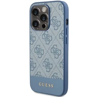 Guess 4G Stripe Collection dėklas telefonui iPhone 15 Pro - mėlynas