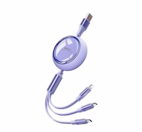 LAIDAS REMAX LINON SERIES 66W 3IN1 USB-C/MICRO/LIGHTNING RC-C029 PURPLE