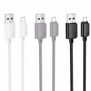 Kabelis USB A į Micro USB Hoco 2,4A 1 m X113 juodas