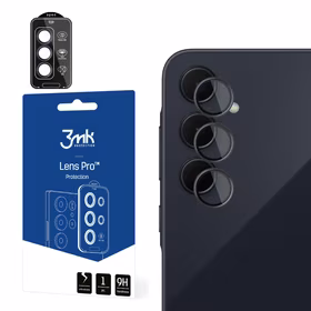 Grūdintas stiklas kamerai 3mk Lens Protection Pro Juodas Samsung Galaxy A35 5G