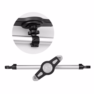 Automobilinis laikiklis dviem galvos atramoms (planšetėms 7"–11") sidabrinis