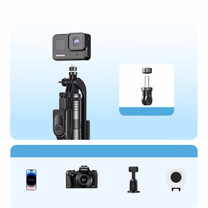 Asmenukių lazda Orico SPM215 trikojis 1/4 colio telefono kamerai su 360 laipsnių pasukimu Bluetooth 5.2 - juoda