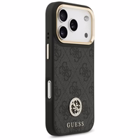 Guess 4G Strass Logo magnetinis dėklas telefonui iPhone 17 Pro - juodas