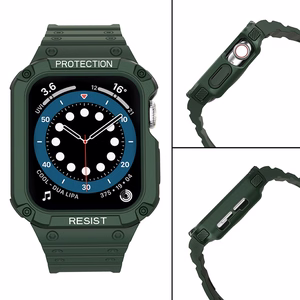 Protect Strap Band for Apple Watch 38/40/41mm Armored Case Strap - Green
